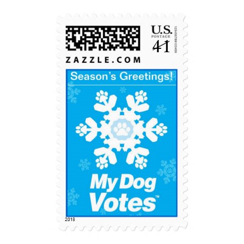 Season's Greetings Stamp From My Dog Votes stamp