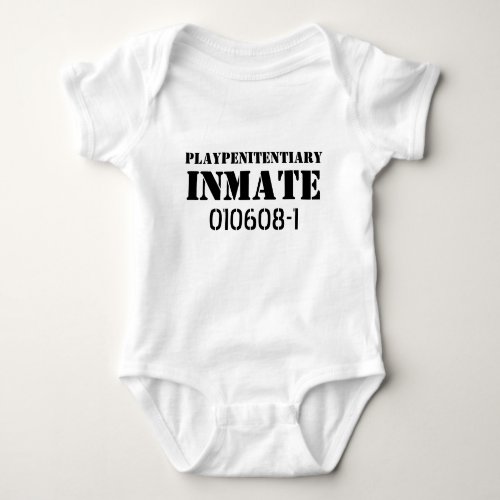 Novelty Baby Inmate Uniform shirt
