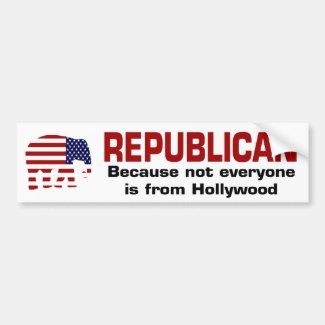 REPUBLICAN - Hollywood Bumper Sticker bumpersticker