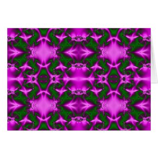 pink green fractal card