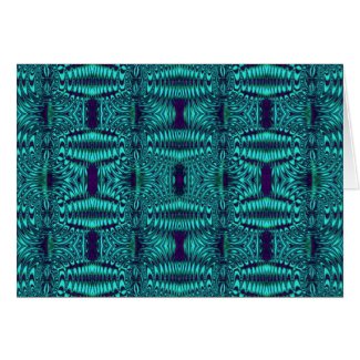 fractal turquoise card