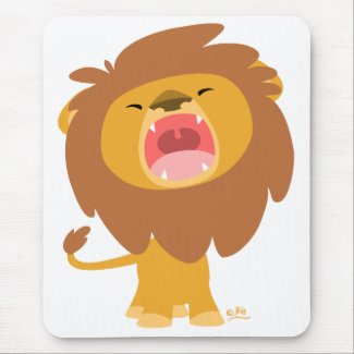 Cute Cartoon Roaring Lion mousepad mousepad