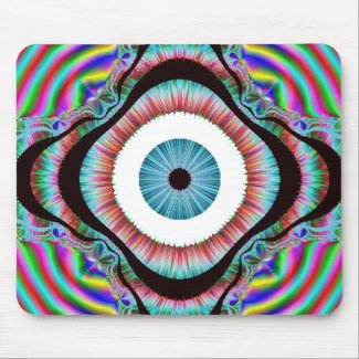 Too Much Distraction? Image of eye mousepad from zazzle