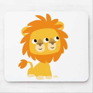 Two-Faced the cutest cartoon lion mousepad mousepad