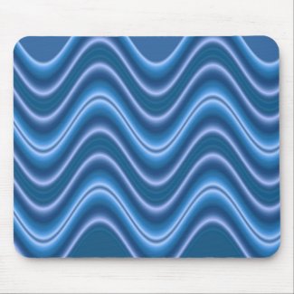 wave blue mousepad