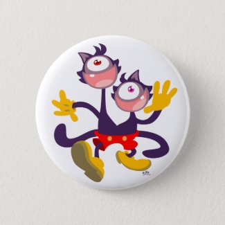 Monocular Cats in Tandem Walk button badge button