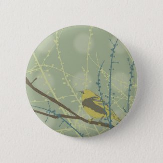 Spring Buds Bird Botton button