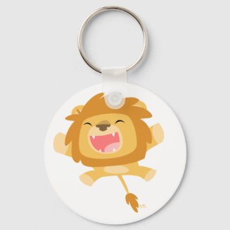 Cartoon Pouncing Lion keychain keychain