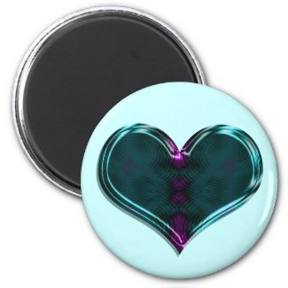 turquoise heart magnet