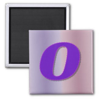 O purple monogram magnet