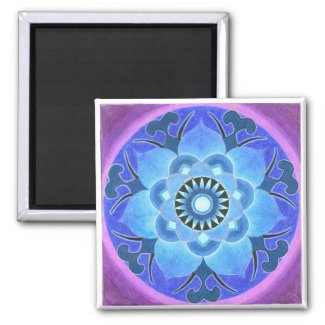 Blue Lotus Magnet magnet