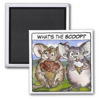 What's the Scoop? Cartoon Ice Cream Magnet magnet