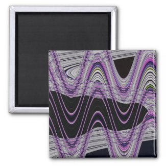 purple black waves magnet