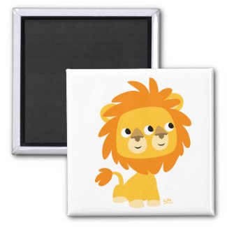 Two-Faced the cuttest cartoon lion magnet magnet