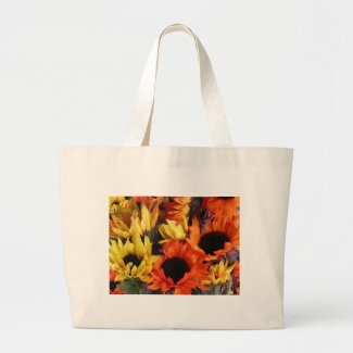 Classic Canvas Bag with Sunflowers bag