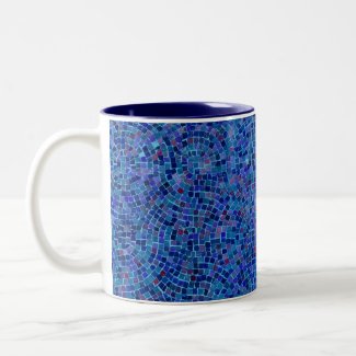 tiles blue mug