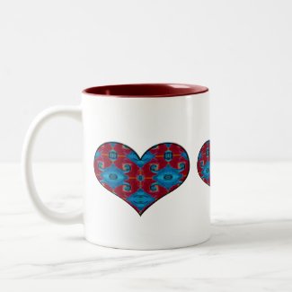 red and blue hearts mug