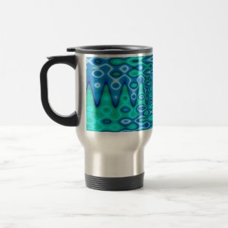 groovy horizon blue mug