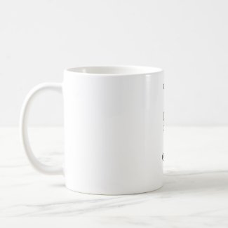 Chasing the postman mug mug