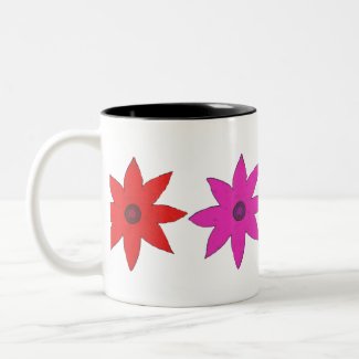 colorful flowers mug