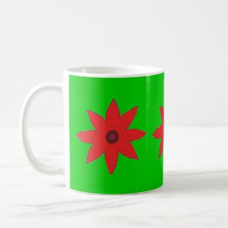 red flowers mug