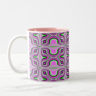 pink fractal mug