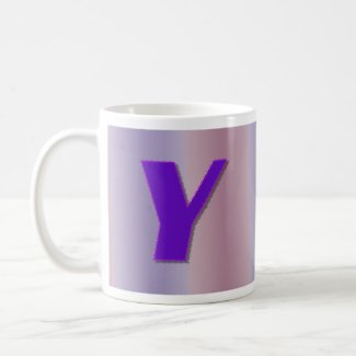 Y purple monogram mug