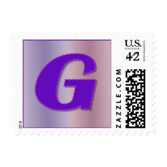G purple monogram stamp