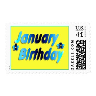 January Birthday 5 stamp