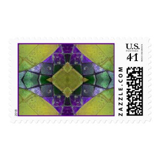 purple yellow gaze stamp