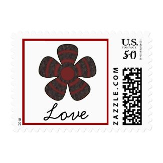 Love flower stamp