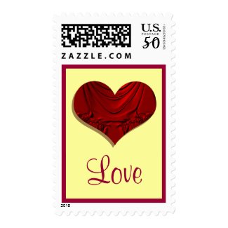 red heart love stamp