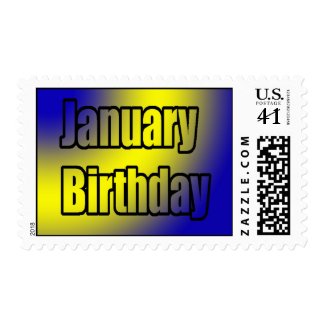 January Birthday stamp