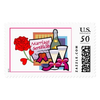 Marriage Certificate et al stamp