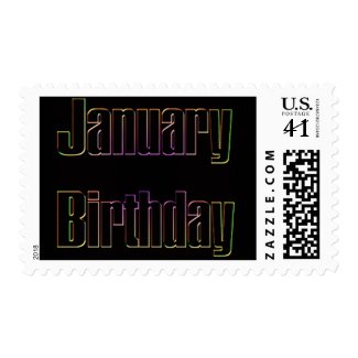 January Birthday stamp