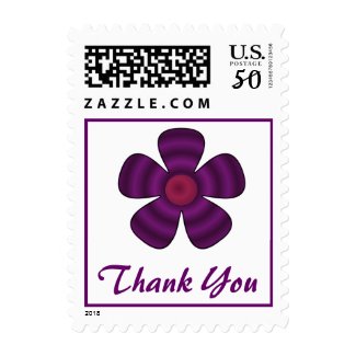 Thank You purple flower stamp