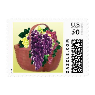 Grape Basket Custom Postage (Sml) stamp