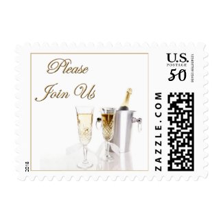 Please Join Us postage stamp