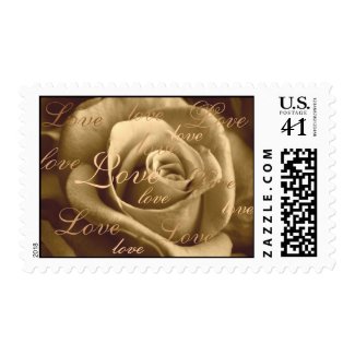 Sepia Rose ~ full of love stamp