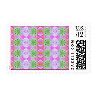 pink fractal pattern stamp