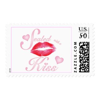 Sealed with a Kiss and Hearts stamp