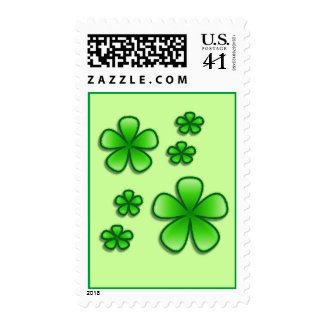green flowers stamp
