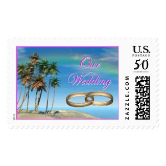 Tropical Dreams Wedding Large stamp