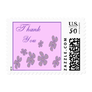 Thank You lavender floral stamp