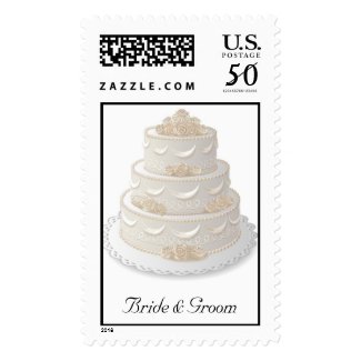 Wedding Cake Postage Stamp stamp