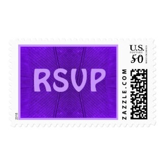 purple RSVP stamp