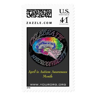 April is Autism Awareness Month Stamp stamp