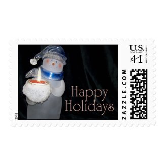 Snowman Happy Holidays Postage Stamp stamp
