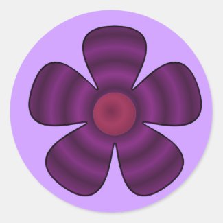 purple flower sticker