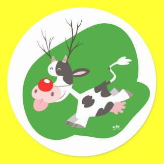 Christmas reindeer sticker sticker